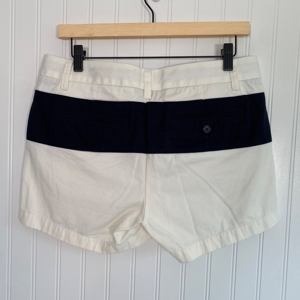 J Crew Women Color Block Nautical Chino Shorts Size 6 Cotton Old Money Fisherman - Picture 4 of 10
